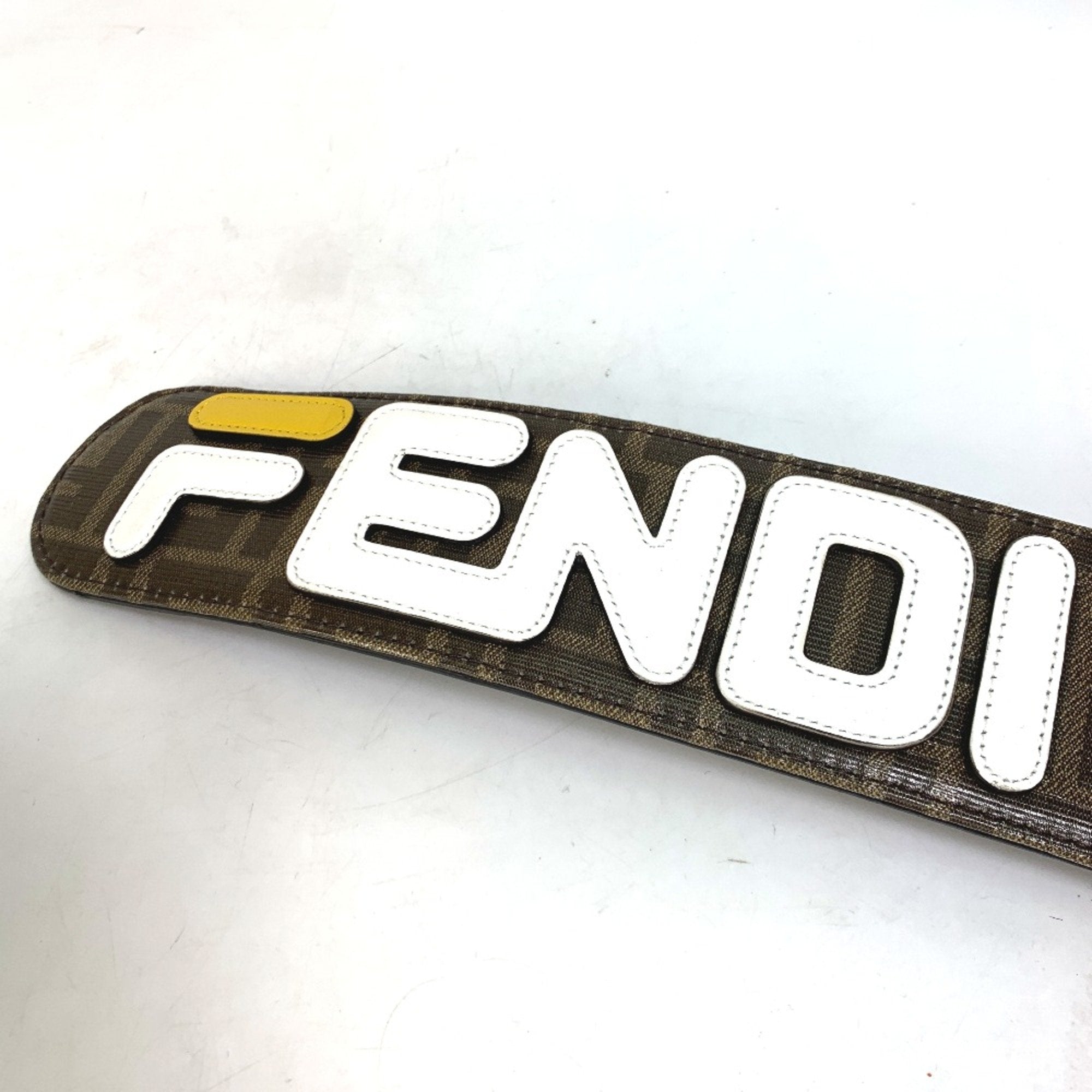 Fendi Brown Cloth Chain/Shoulder Wallet