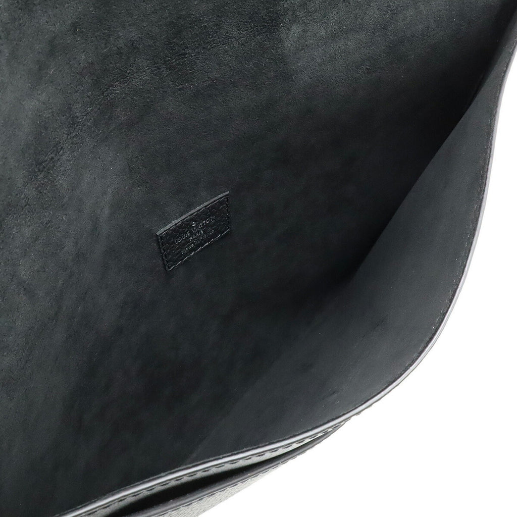 Louis Vuitton Noir Leather Clutch Bag Pochette