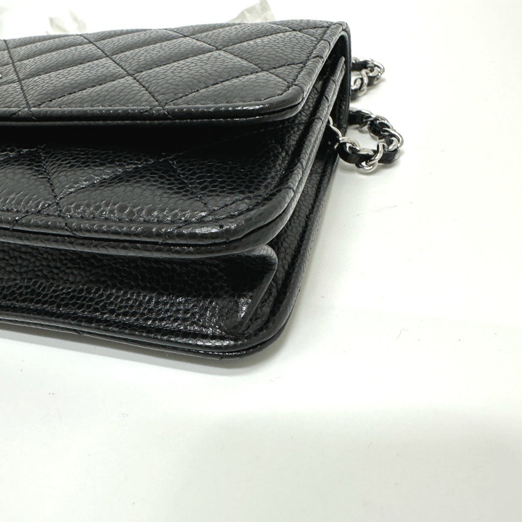 Chanel Black Caviar Leather Shoulder Bag