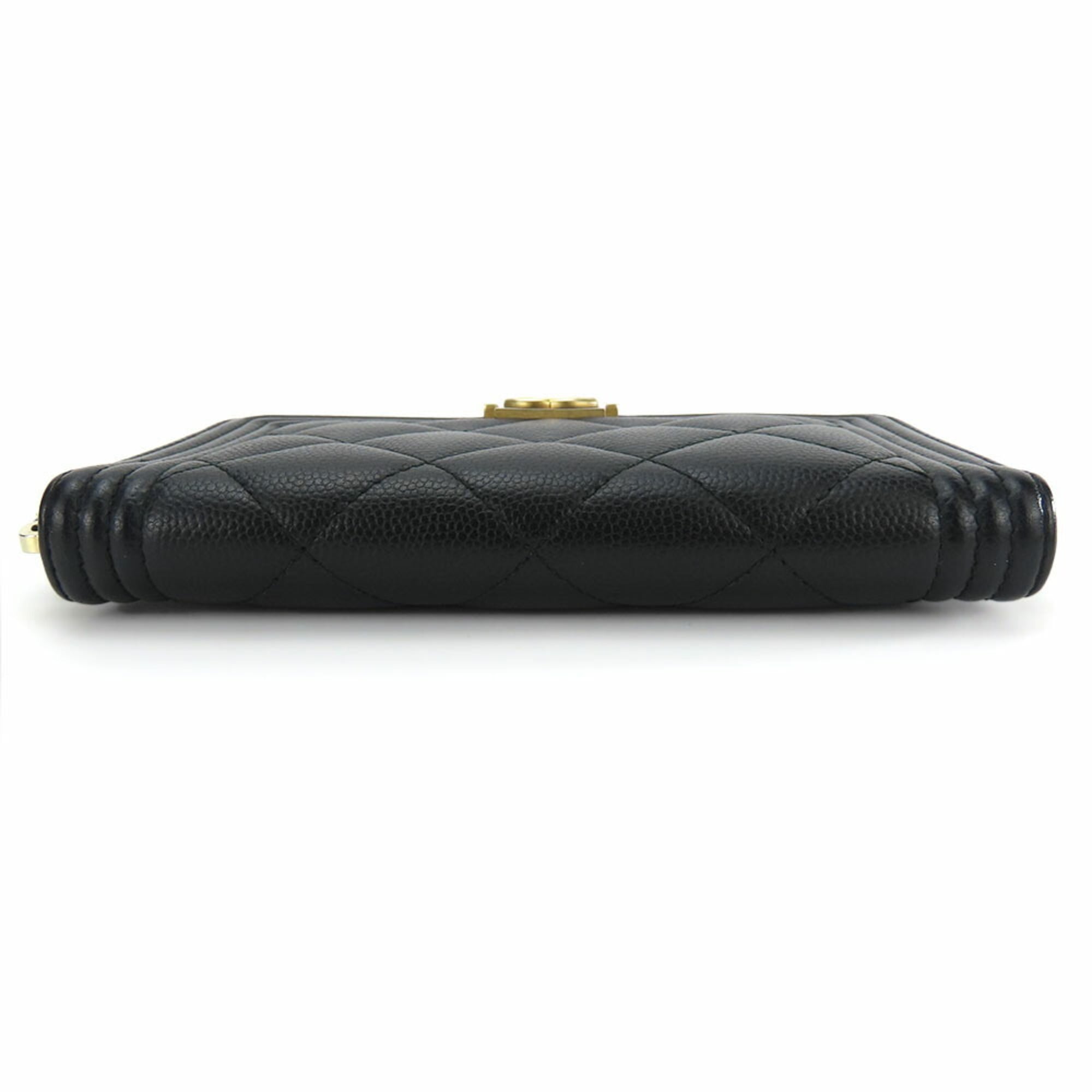 Chanel Black Grained Calfskin Coin Purse/Coin Case