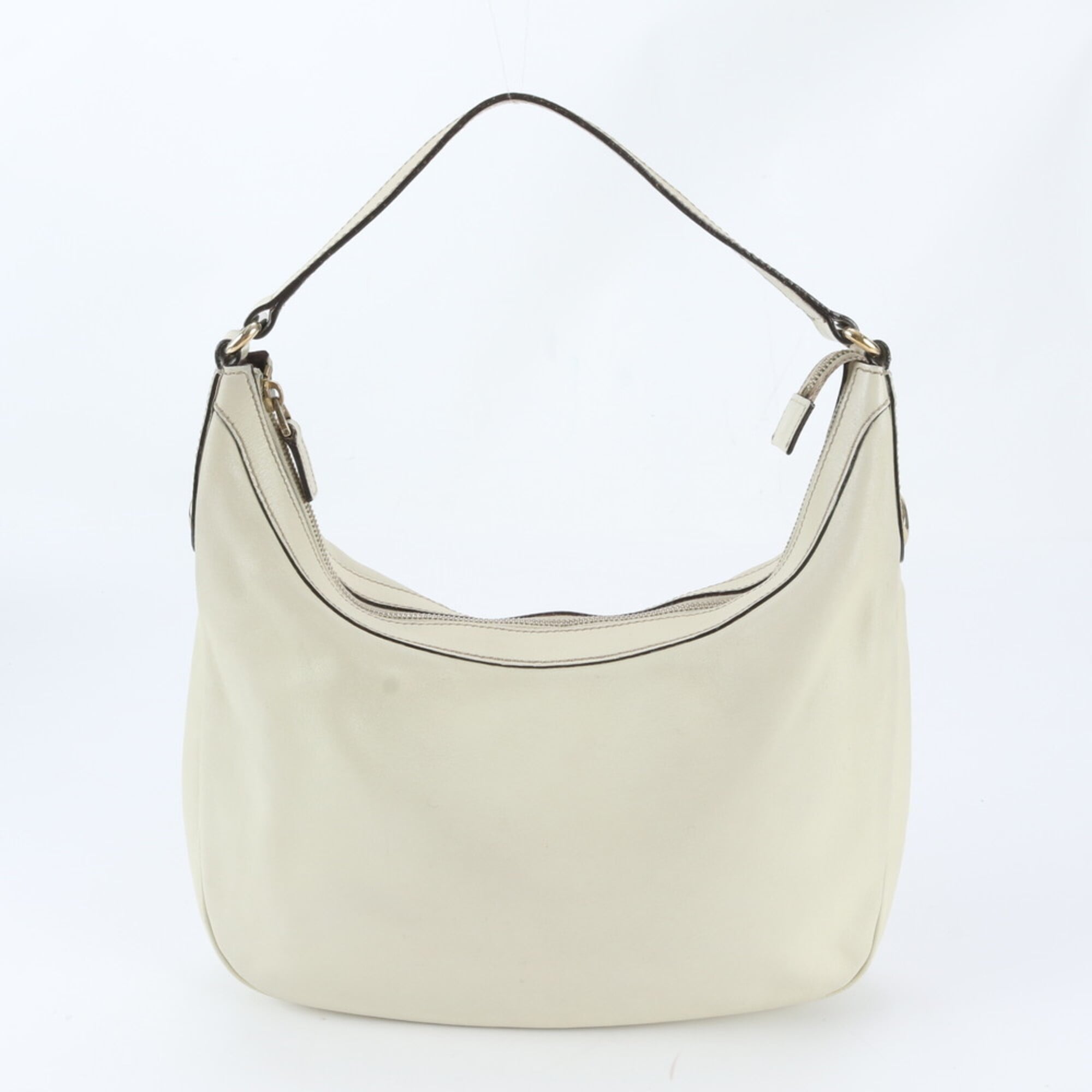 Gucci Beige Leather Handbag Shoulder Bag (Pre-Owned)