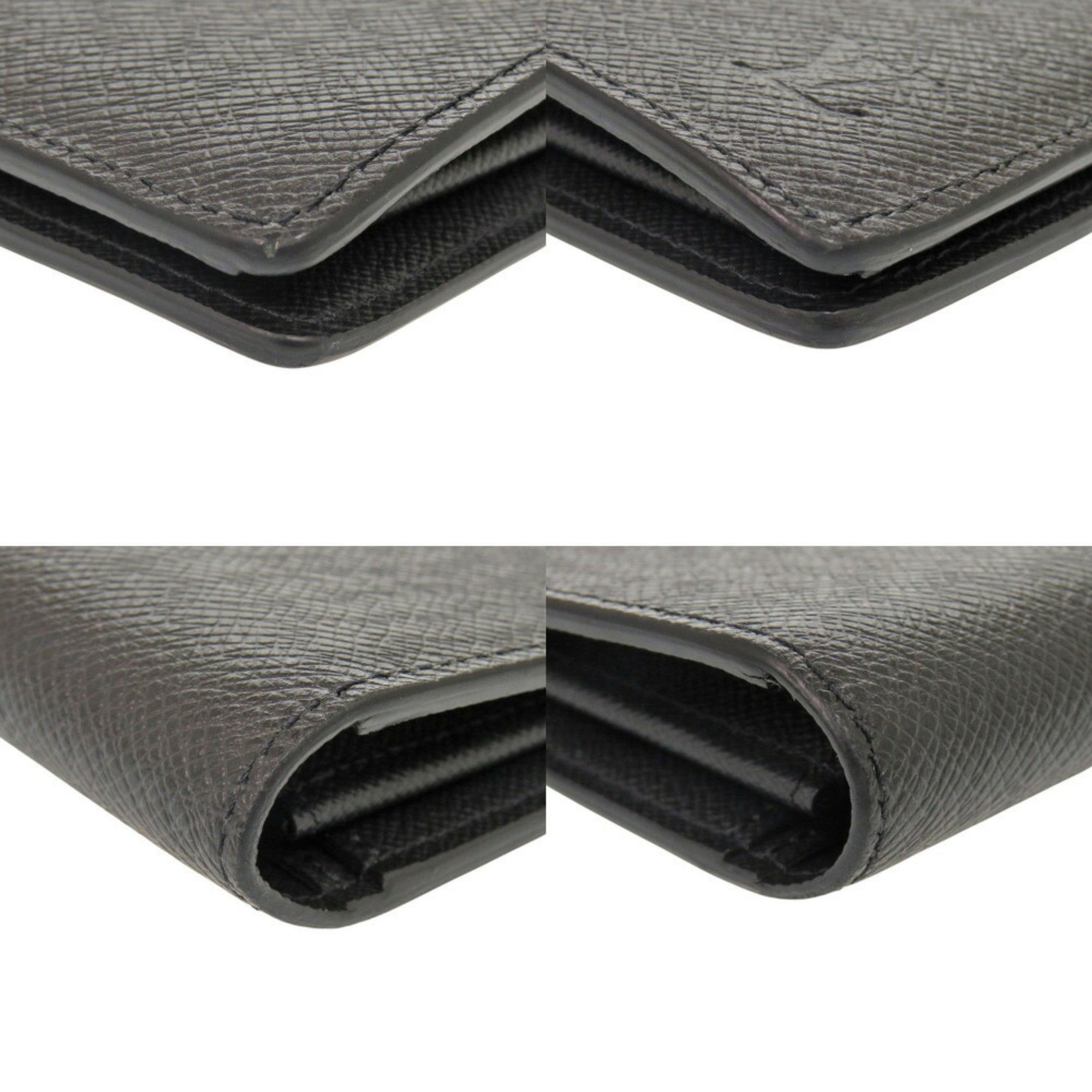 Louis Vuitton Noir Taiga Leather Long Wallet