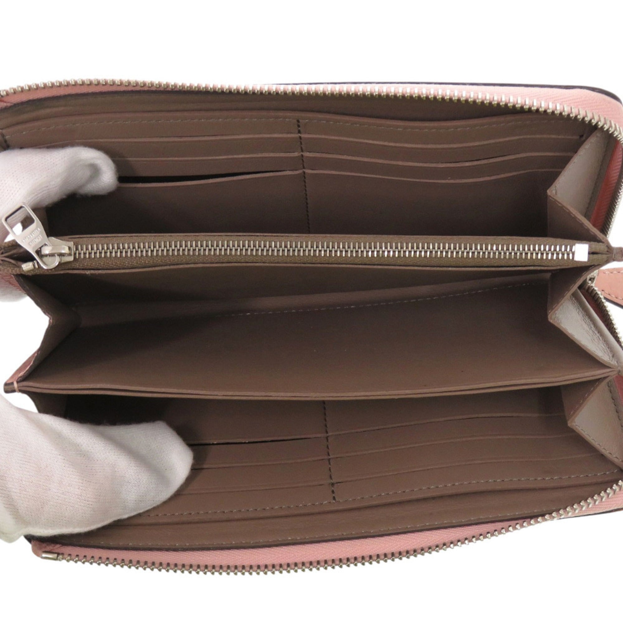 Louis Vuitton Magnolia Pink Leather Long Wallet