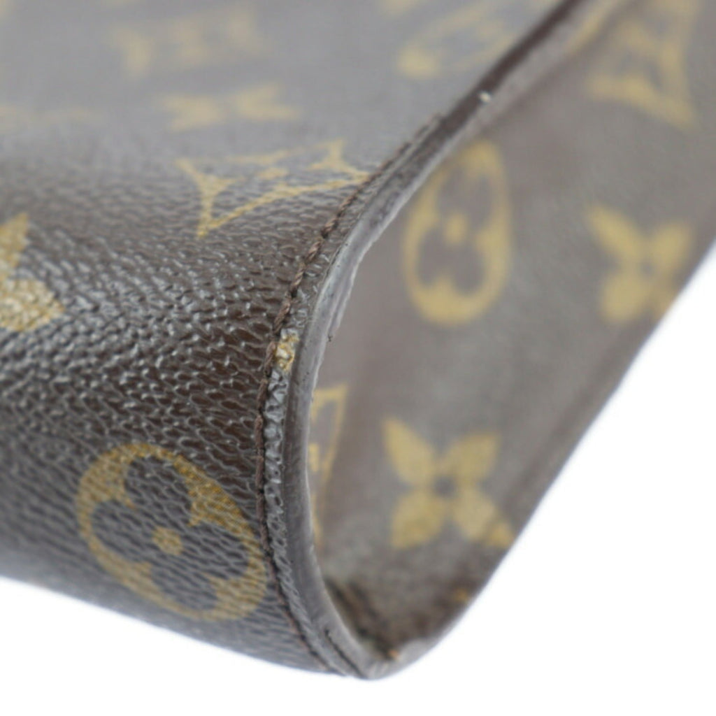 Louis Vuitton Black Brown Pvc Leather Clutch Bag Handbag