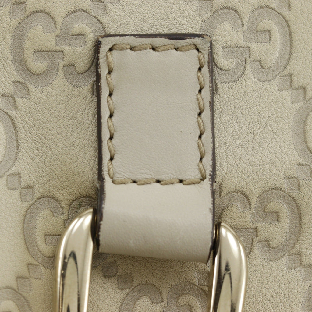 Gucci Off-White Leather Handbag Tote Bag (Pre-Owned)