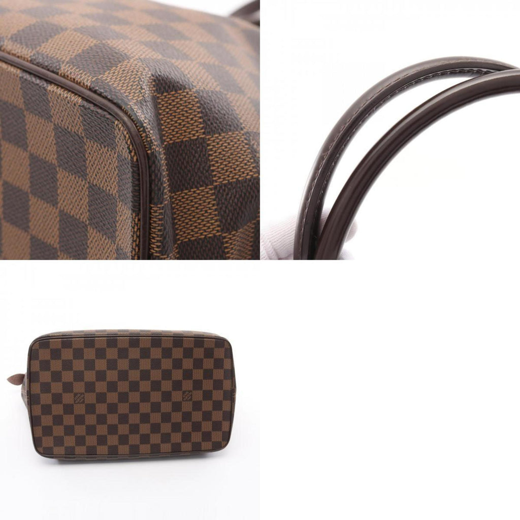 Louis Vuitton Brown Ebene Damier Canvas Pvc Coated Canvas Leather Tote Bag
