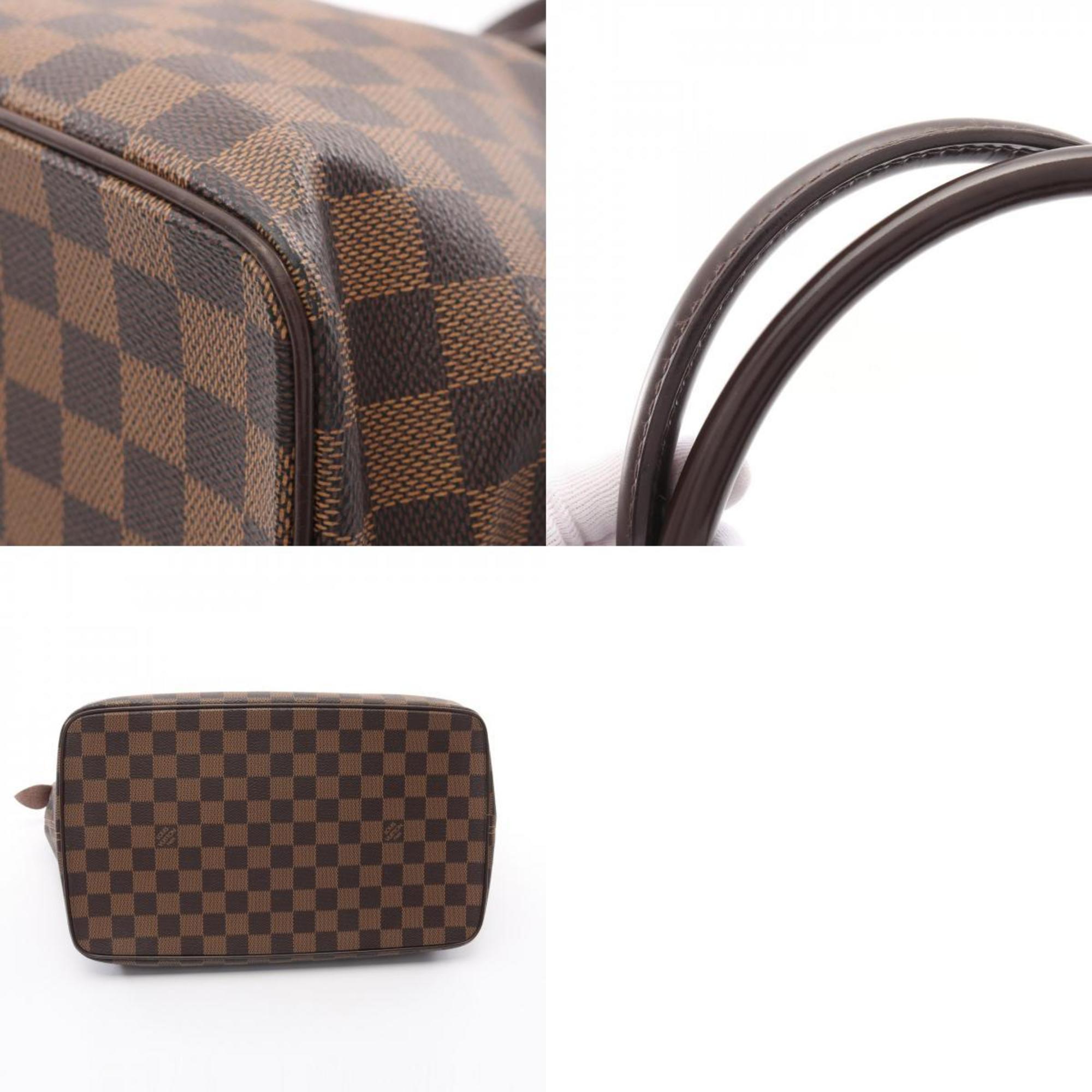 Louis Vuitton Brown Ebene Damier Canvas Pvc Coated Canvas Leather Tote Bag