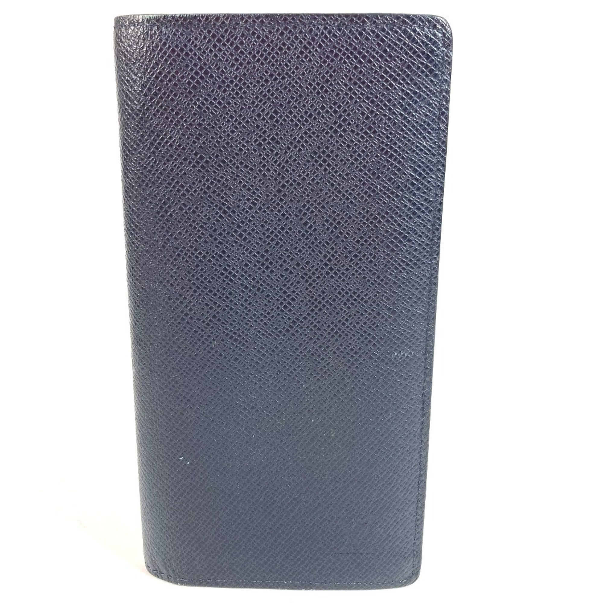 Louis Vuitton Blue Ocean Taiga Leather Leather Long Wallet