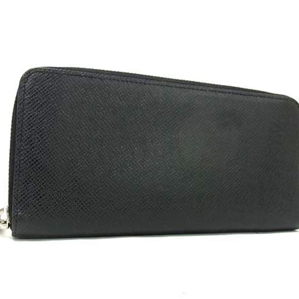 Louis Vuitton Black Noir Taiga Leather Long Wallet