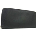 Louis Vuitton Black Noir Taiga Leather Long Wallet