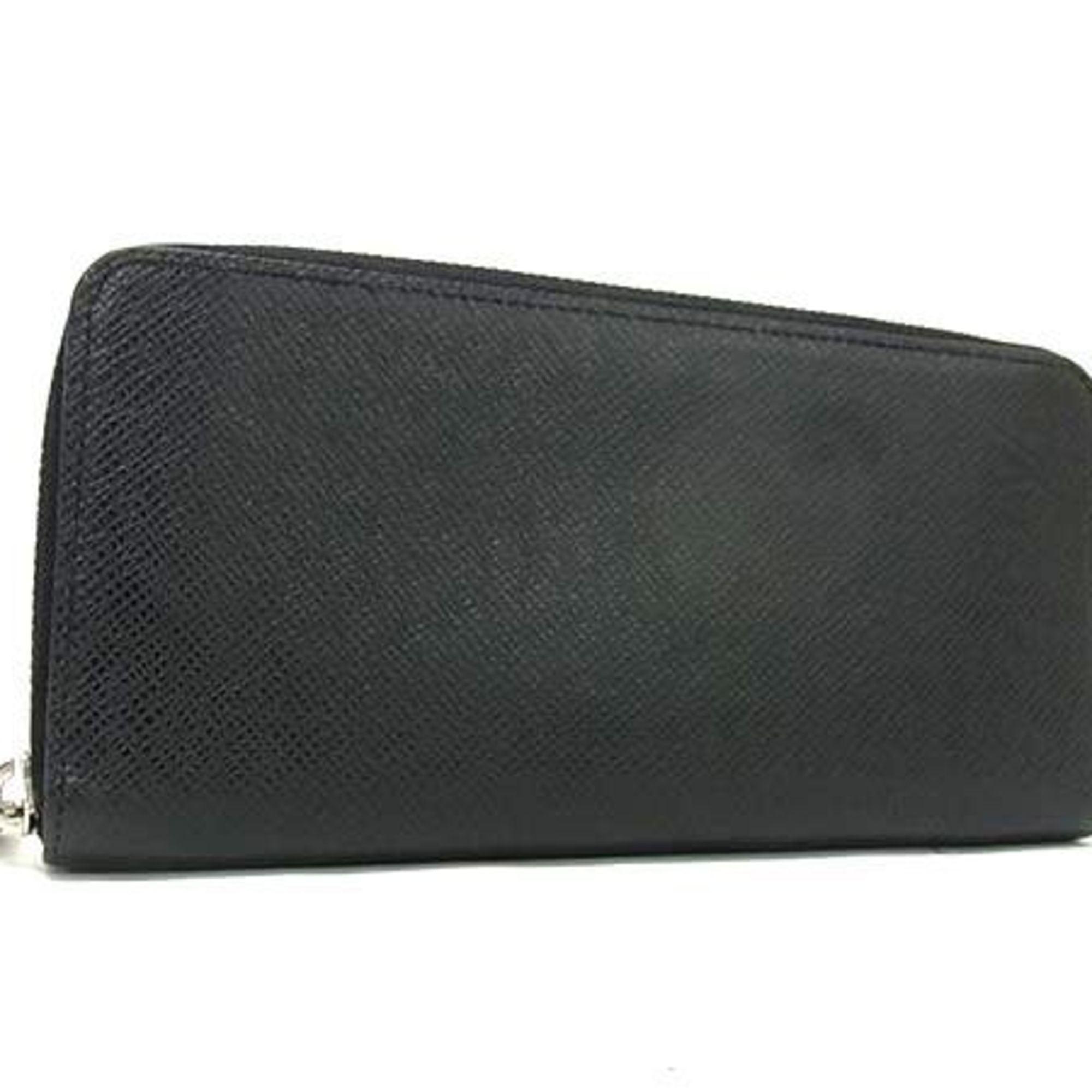 Louis Vuitton Black Noir Taiga Leather Long Wallet