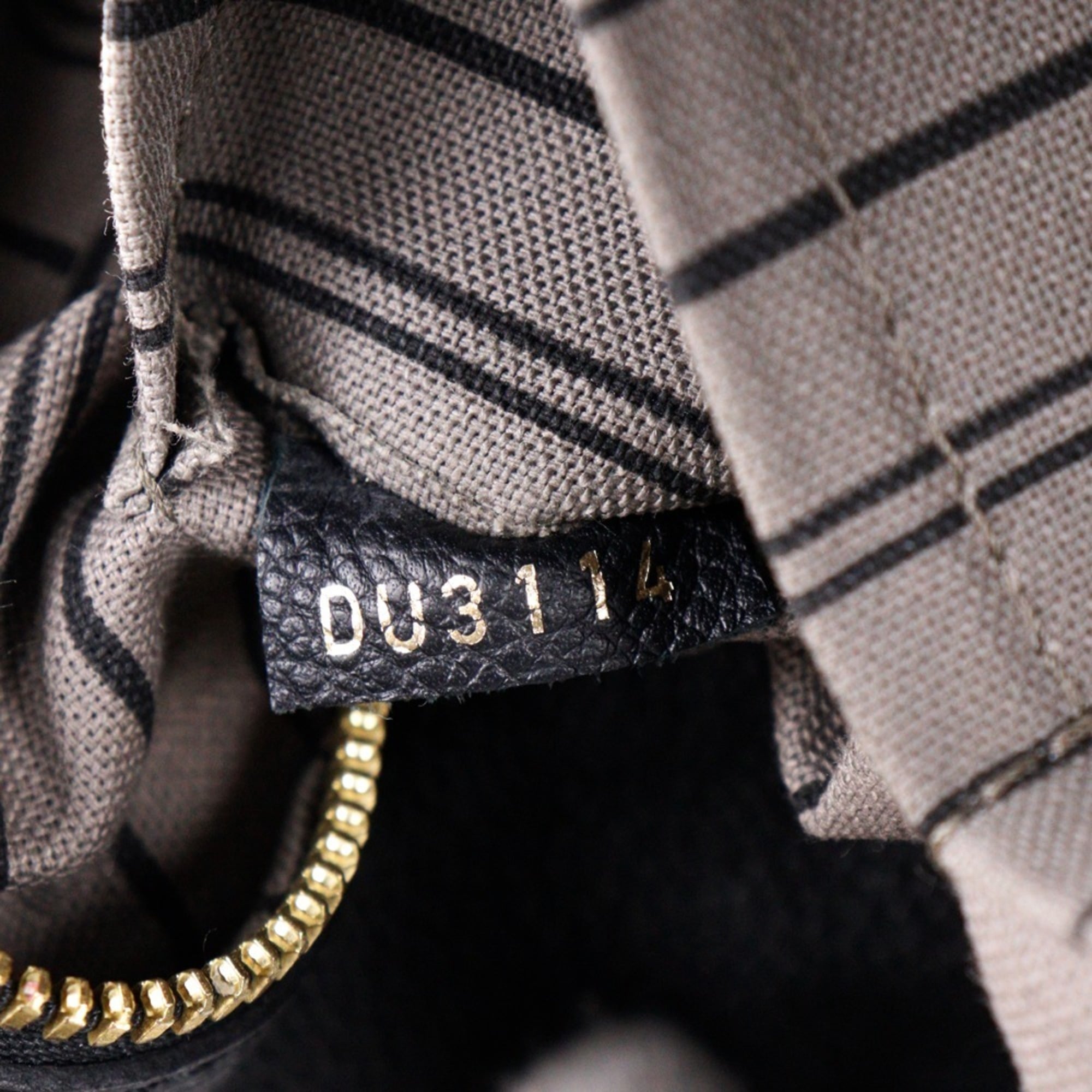 Louis Vuitton Black Noir Monogram Empreinte Handbag