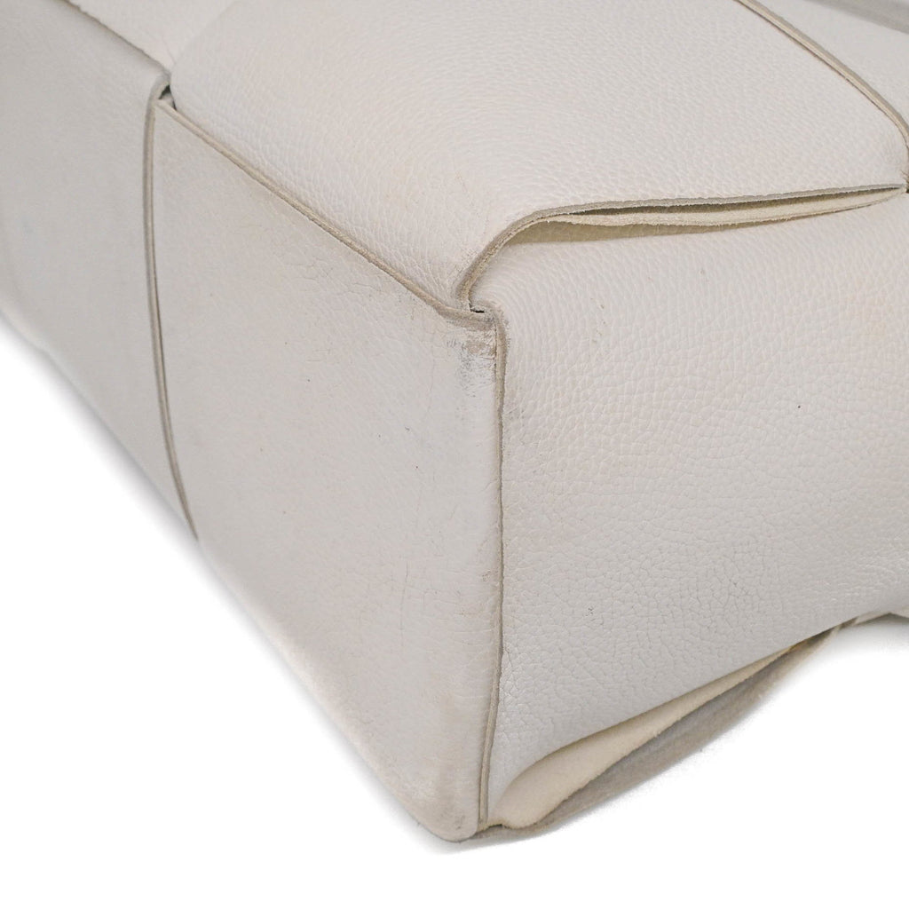 Bottega Veneta White Leather Tote Bag