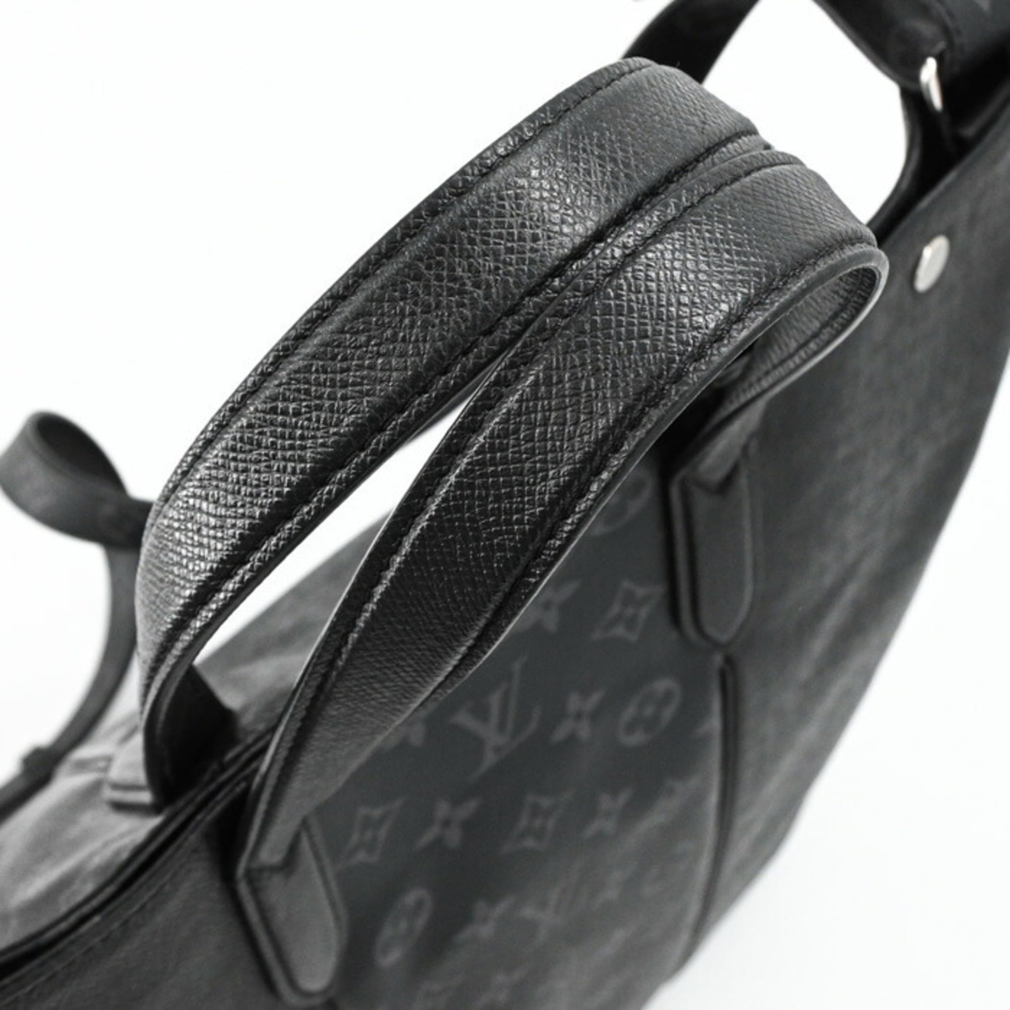 Louis Vuitton Black Noir Taigarama Monogram Shoulder Bag Tote Bag