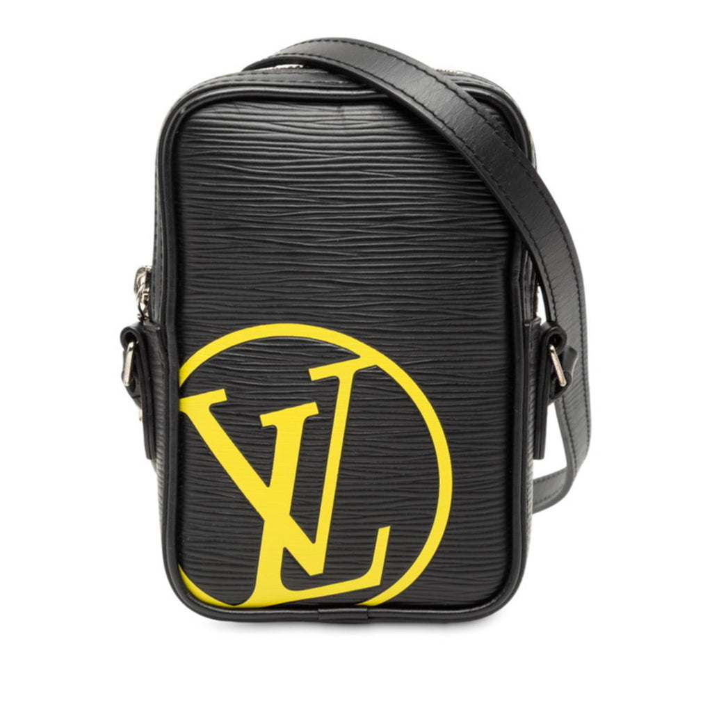 Louis Vuitton Epi Black Yellow Leather Shoulder Bag