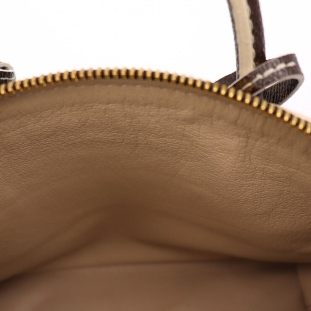 Louis Vuitton Brown Ivory Monogram Pvc Leather Handbag Tote Bag