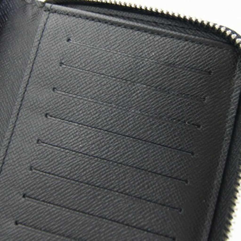 Louis Vuitton Black Noir Taiga Leather Leather Long Wallet