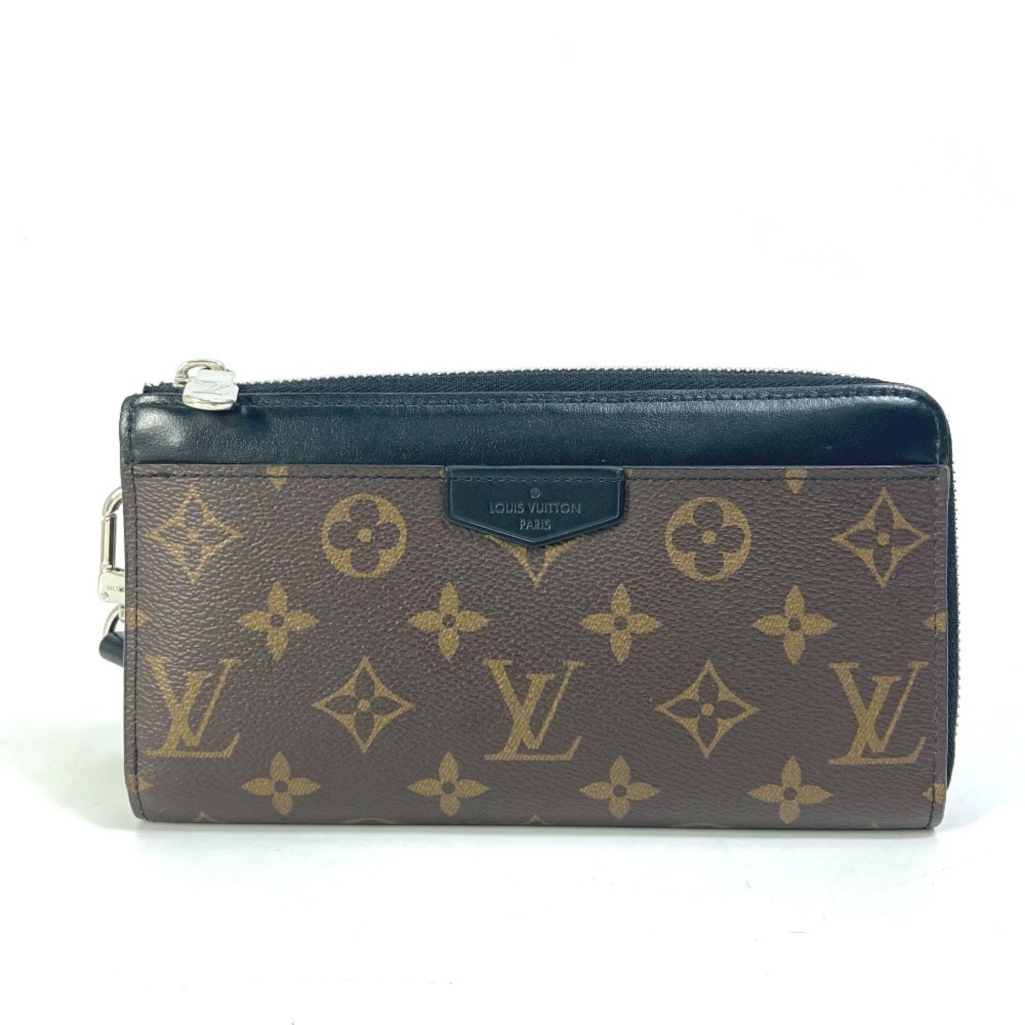Louis Vuitton Monogram Macassar Black Brown Monogram Long Wallet