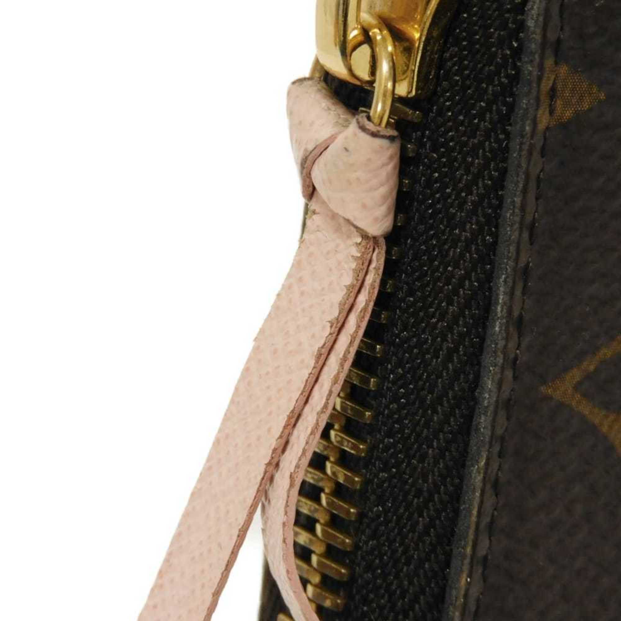 Louis Vuitton Brown Monogram Pink Rose Ballerine Monogram Canvas Leather Long Wallet