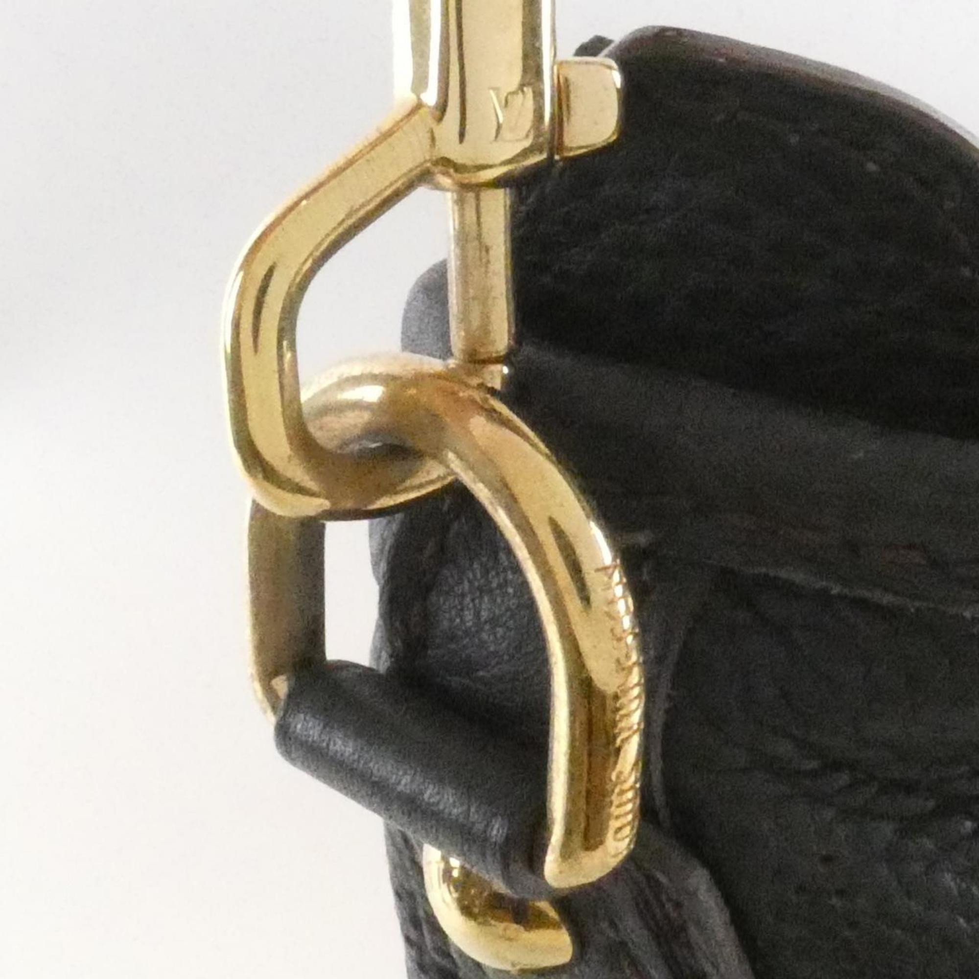 Louis Vuitton Mahina Black Leather Handbag