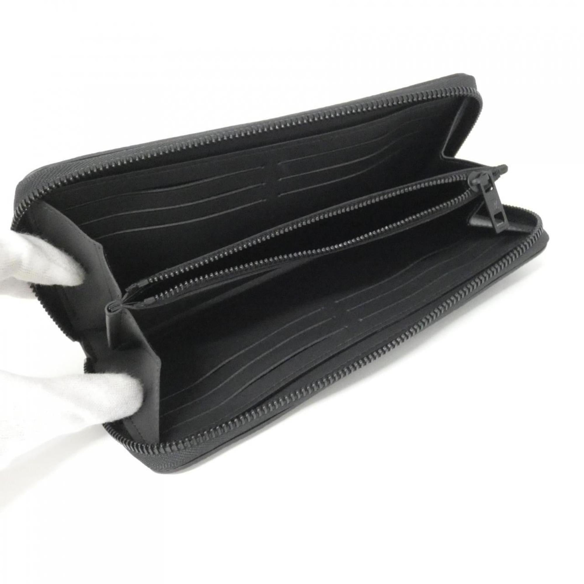 Louis Vuitton Black Leather Long Wallet