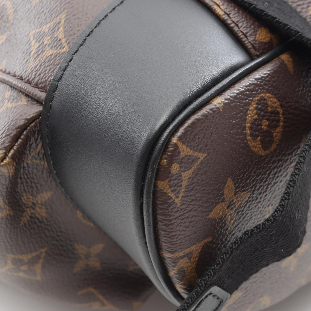 Louis Vuitton Black Brown Monogram Macassar Coated Canvas Leather Backpack