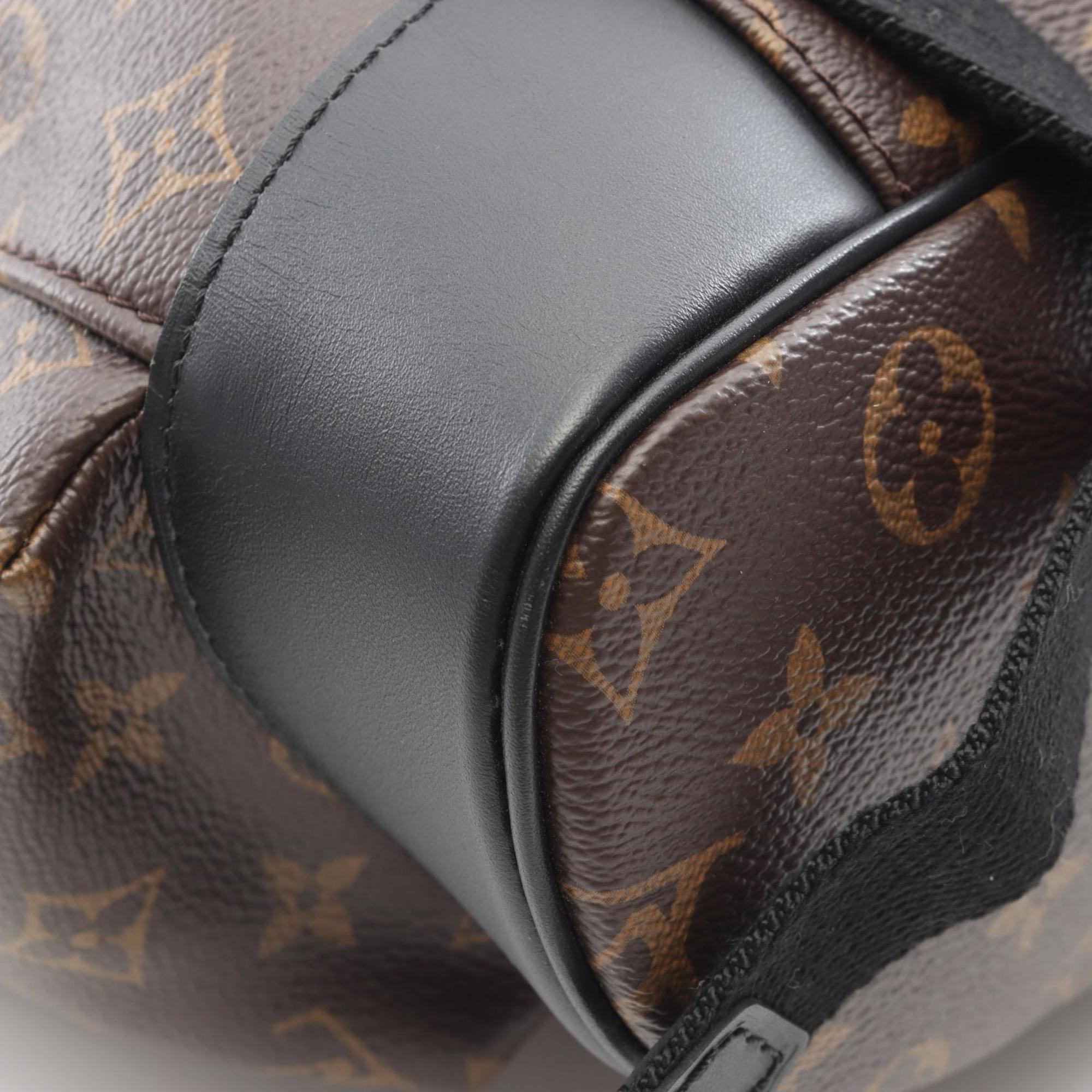 Louis Vuitton Black Brown Monogram Macassar Coated Canvas Leather Backpack