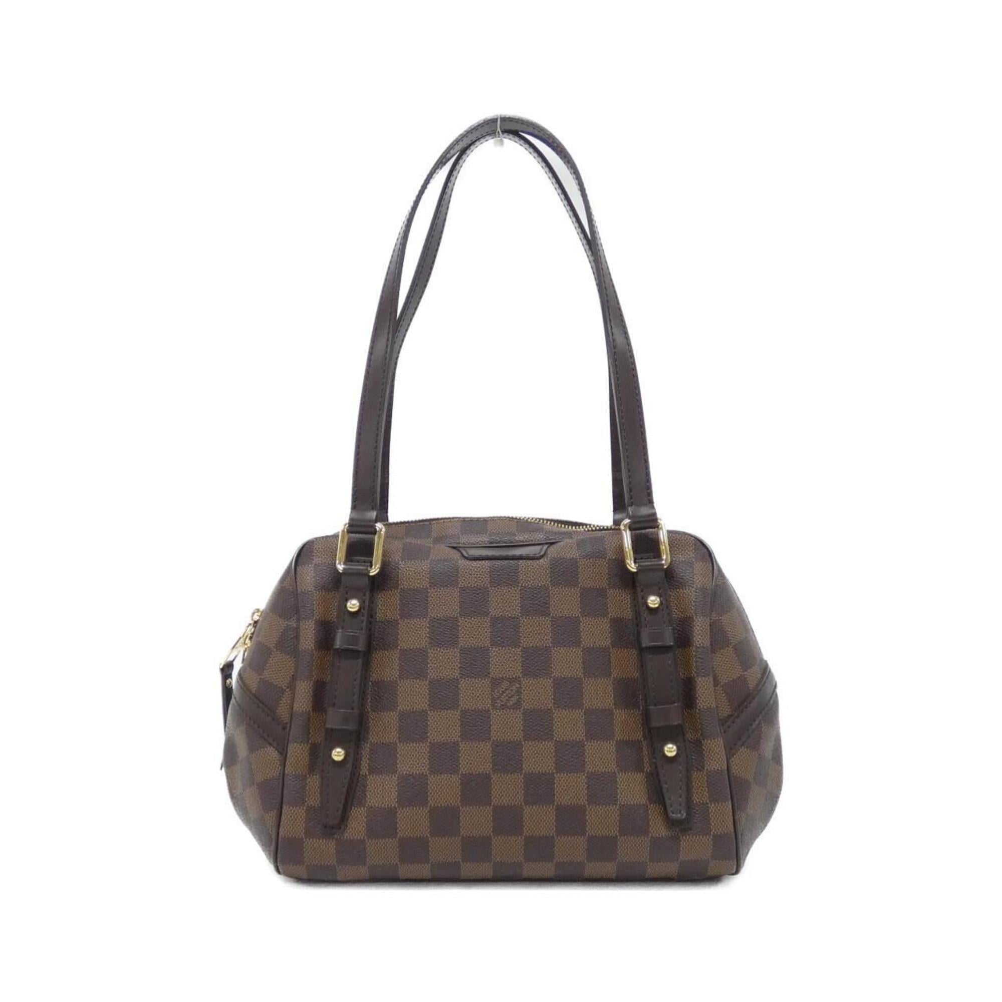 Louis Vuitton Brown Coated Canvas Shoulder Bag