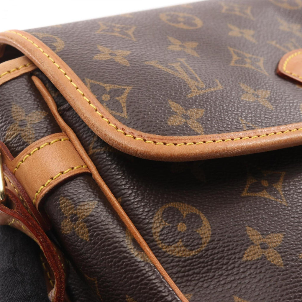 Louis Vuitton Brown Monogram Coated Canvas Leather Shoulder Bag