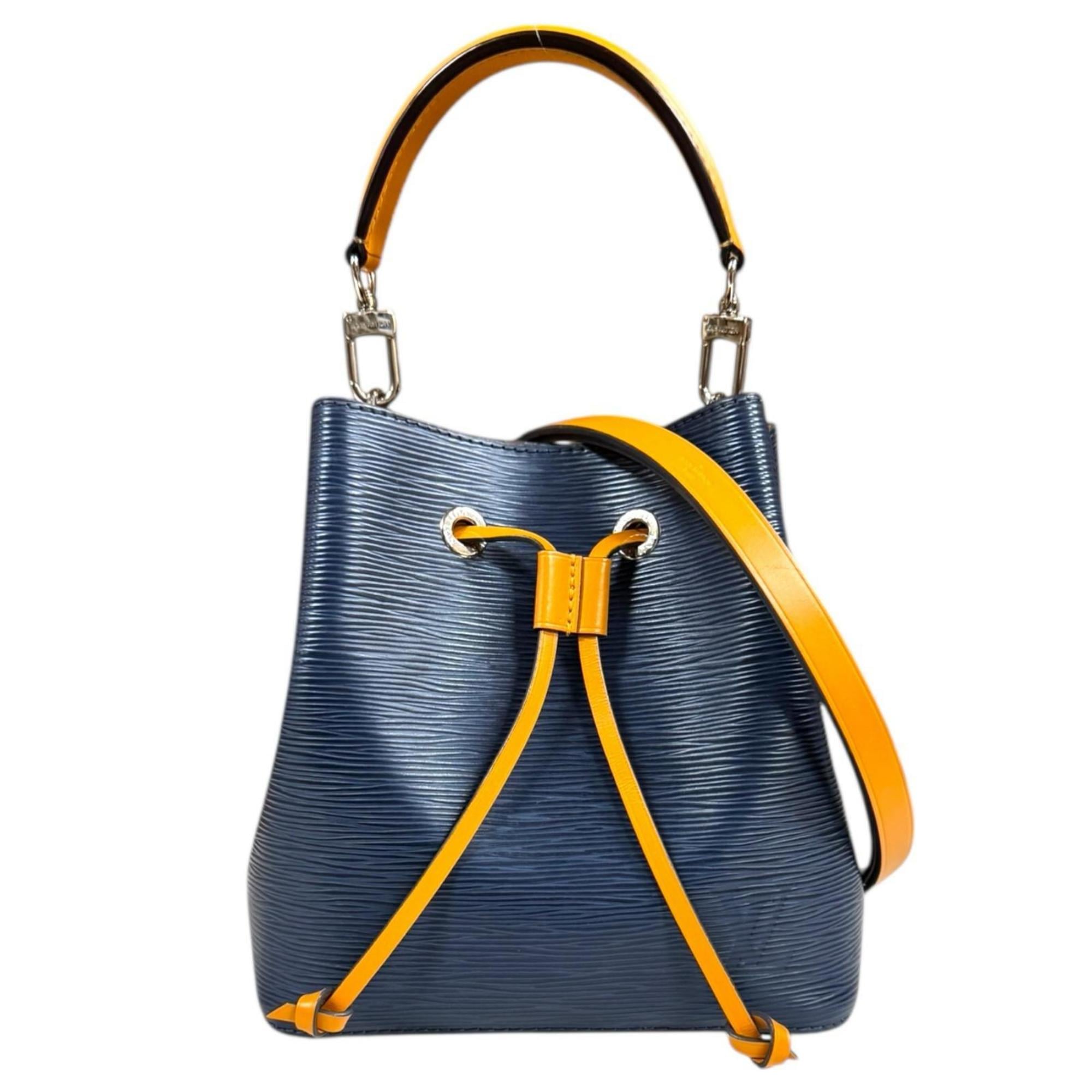 Louis Vuitton Epi Navy Orange Epi Leather Shoulder Bag
