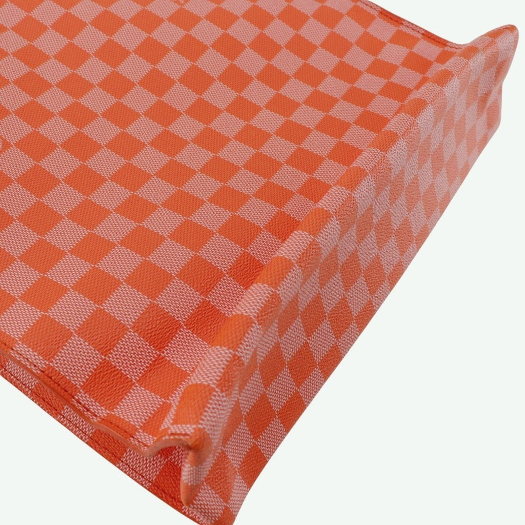 Louis Vuitton Orange Pimont Damier Canvas Handbag Tote Bag