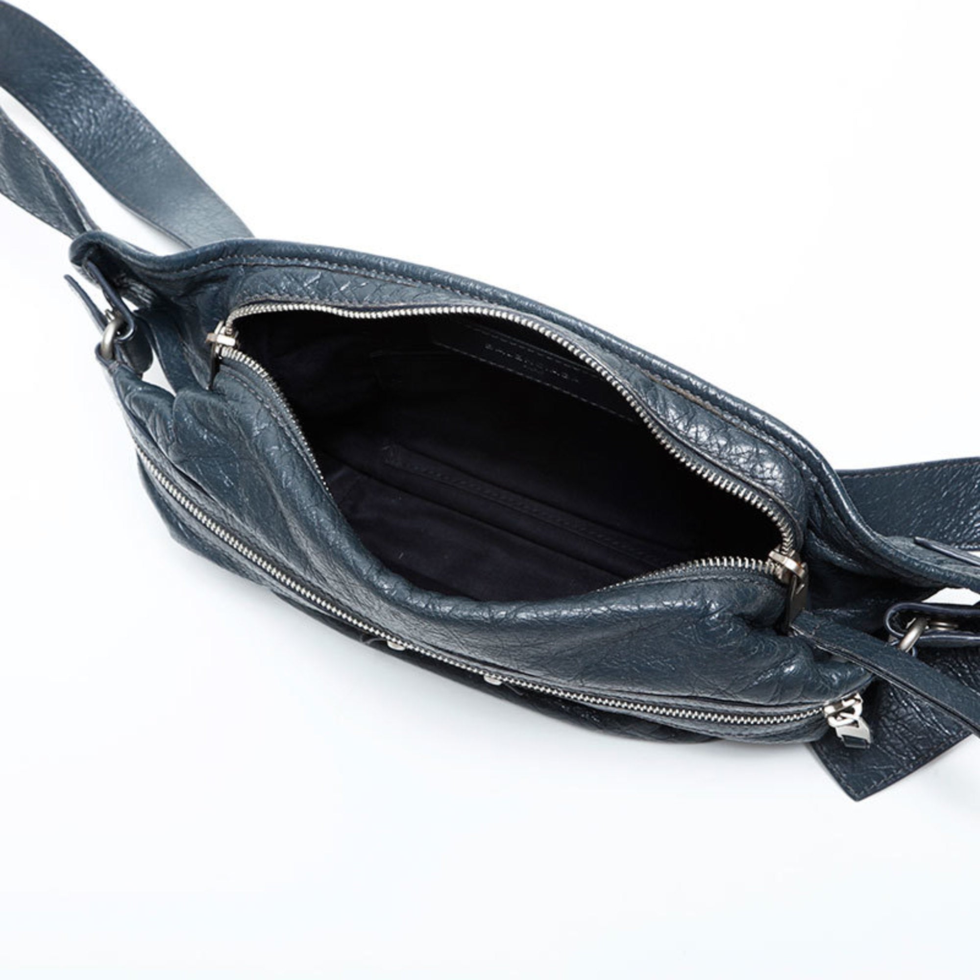 Balenciaga Gray Leather Fanny Pack