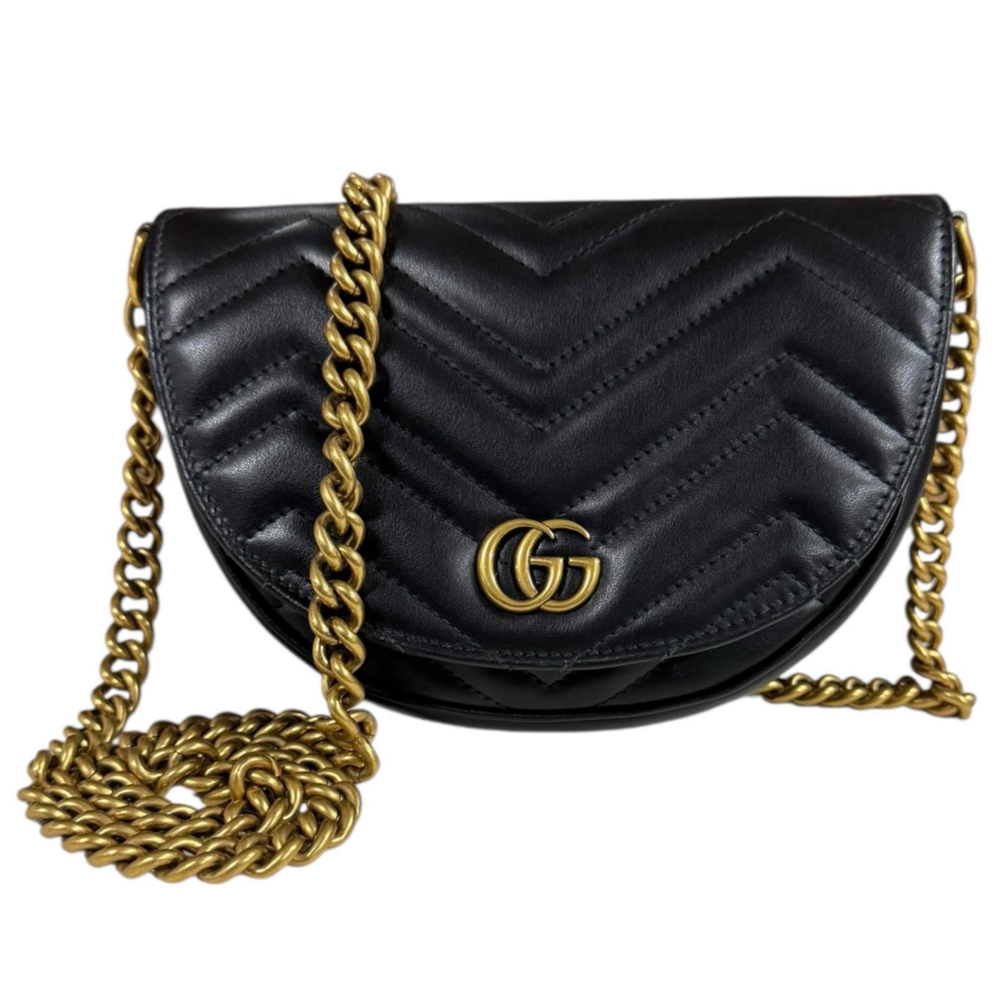 Gucci Black Leather Shoulder Bag (Pre-Owned)