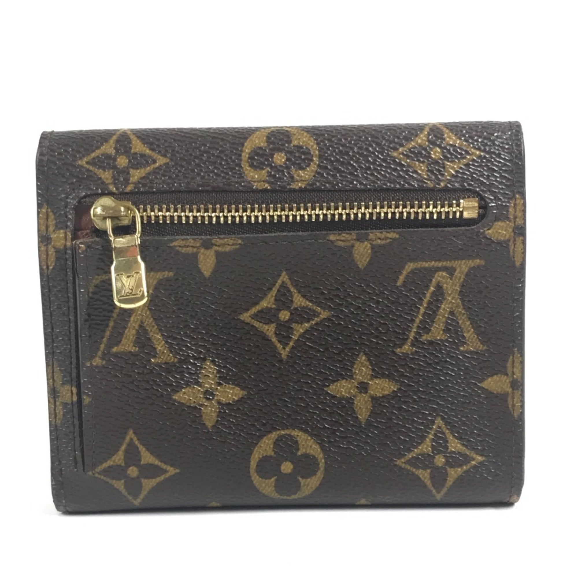 Louis Vuitton Monogram Brown Galle Monogram Monogram Long Bill Wallet (Tri-Fold)