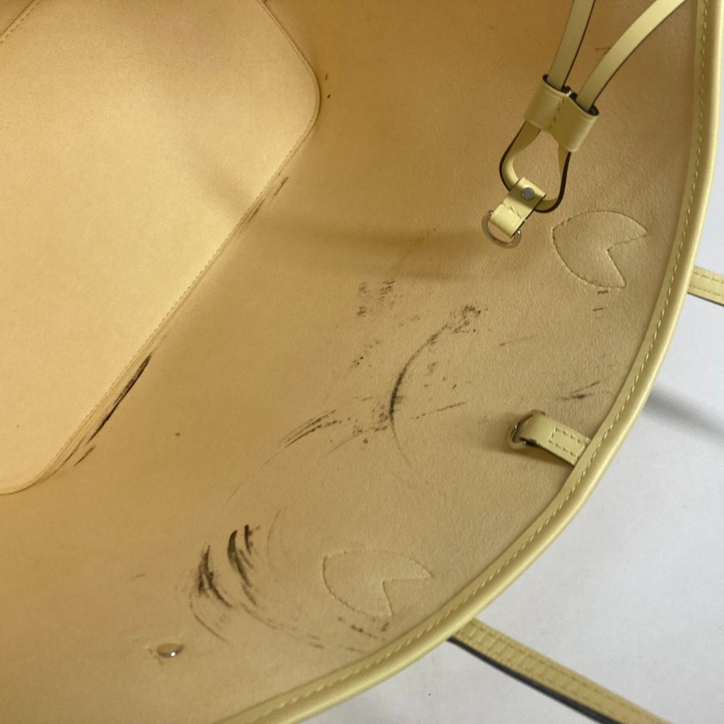 Louis Vuitton Yellow Leather Tote Bag