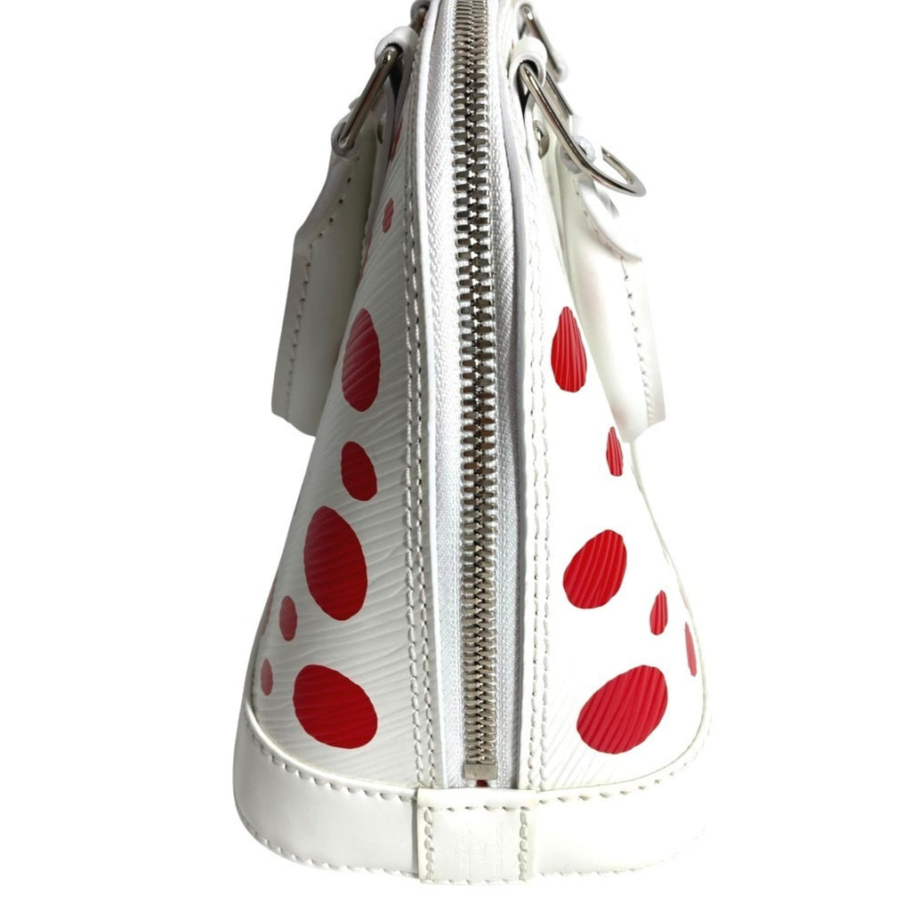 Louis Vuitton Yayoi Kusama Red Color White Epi Leather Handbag Shoulder Bag