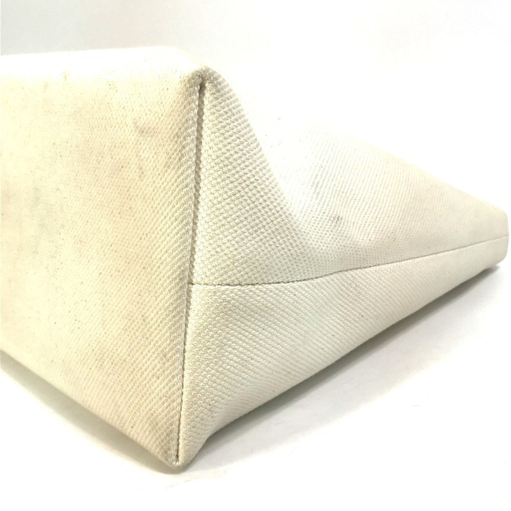 Celine Cabas Beige Canvas Leather Shoulder Bag Tote Bag