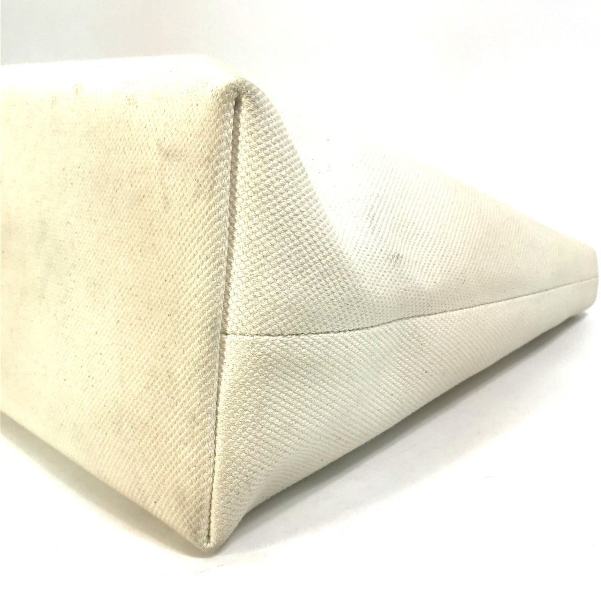 Celine Cabas Beige Canvas Leather Shoulder Bag Tote Bag