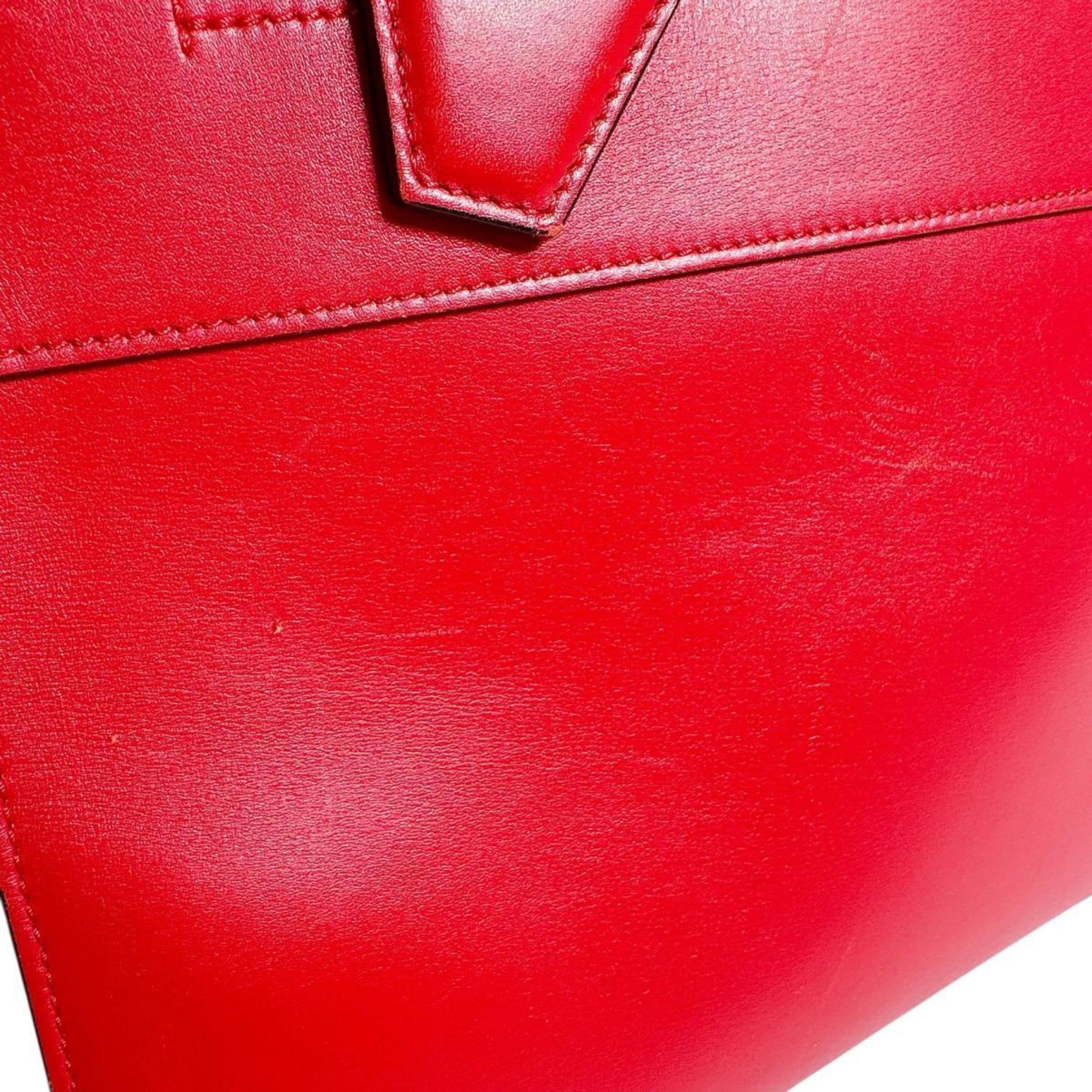 Louis Vuitton Red Color Leather Handbag