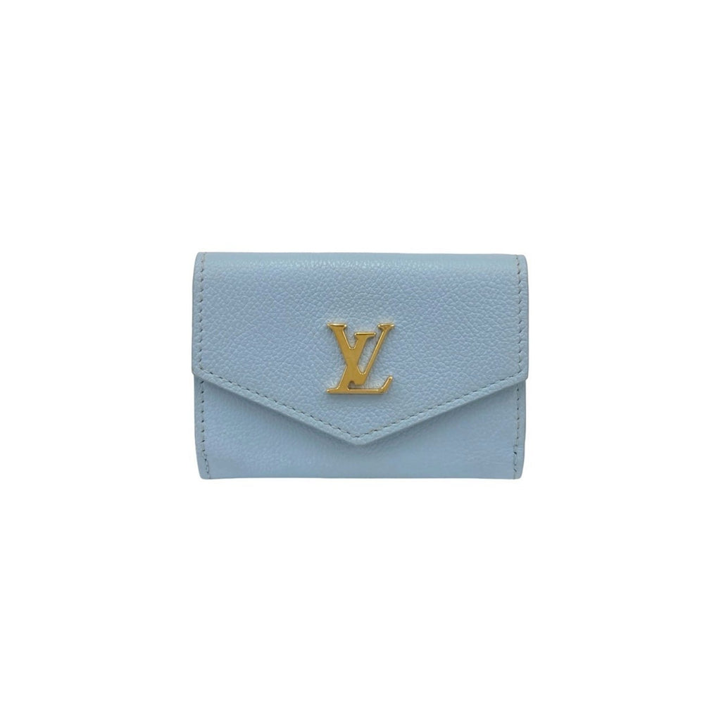 Louis Vuitton Blue Leather Wallet (Tri-Fold)