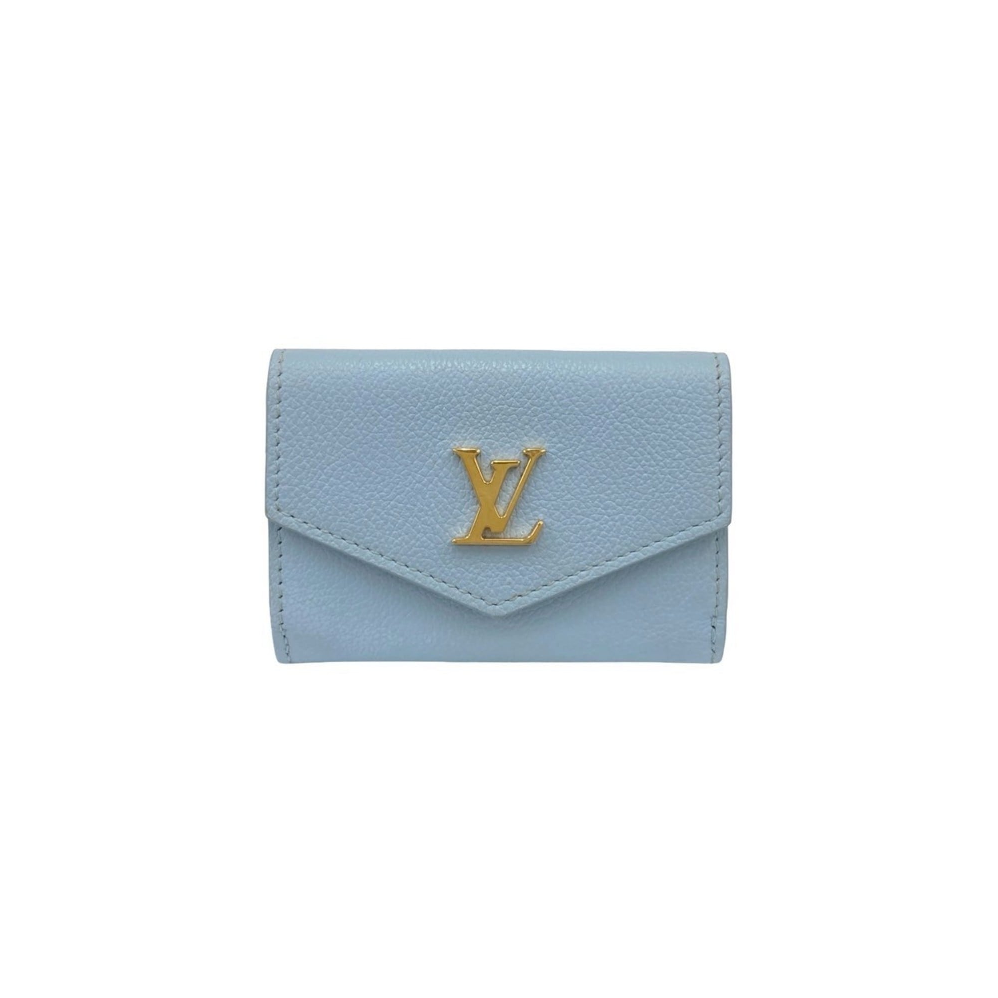 Louis Vuitton Blue Leather Wallet (Tri-Fold)