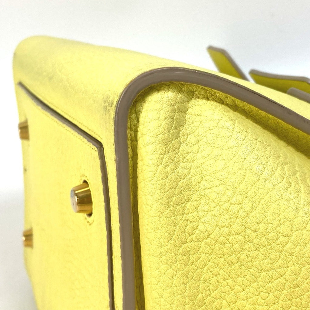 Celine Yellow Leather Handbag