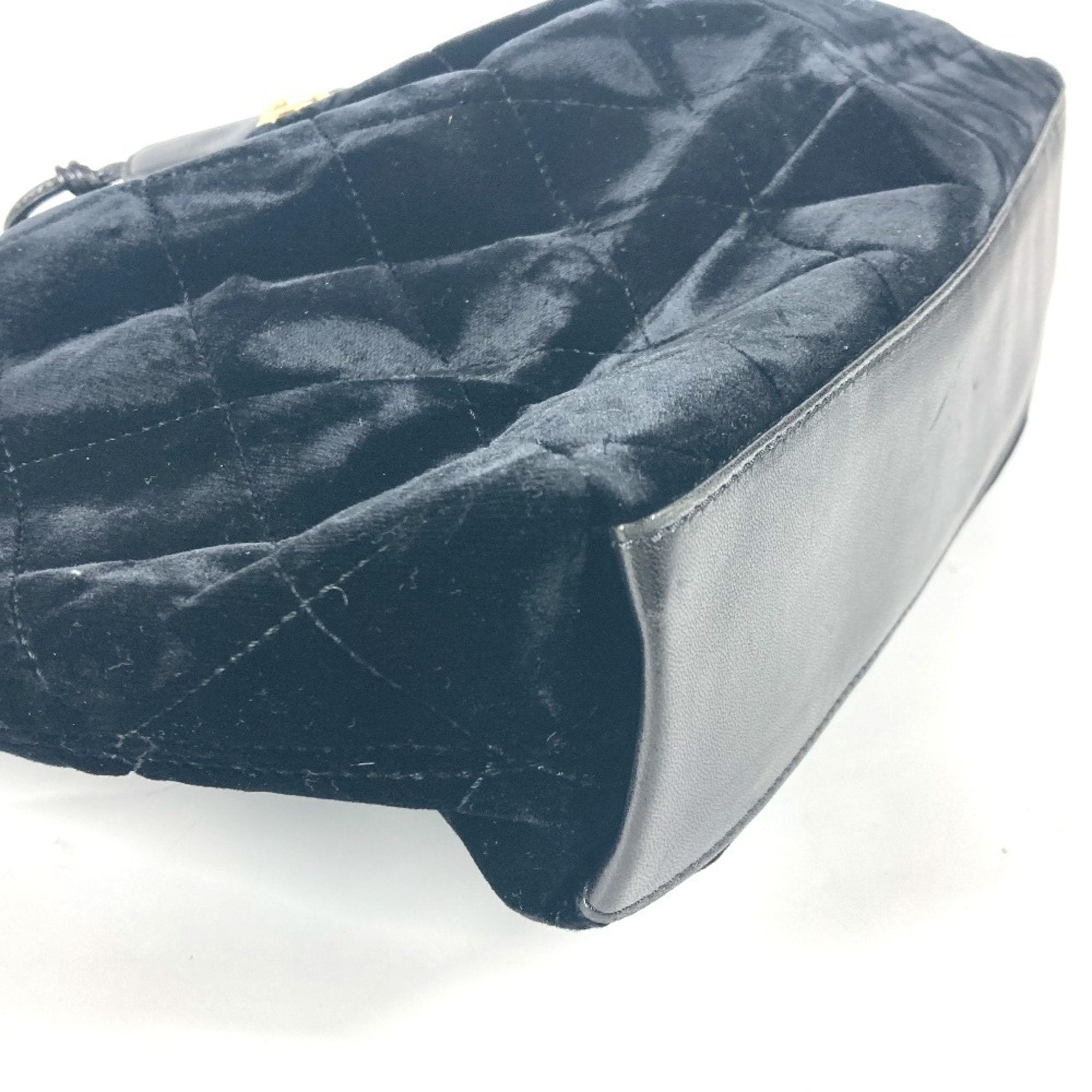 Chanel Black Leather Handbag Tote Bag