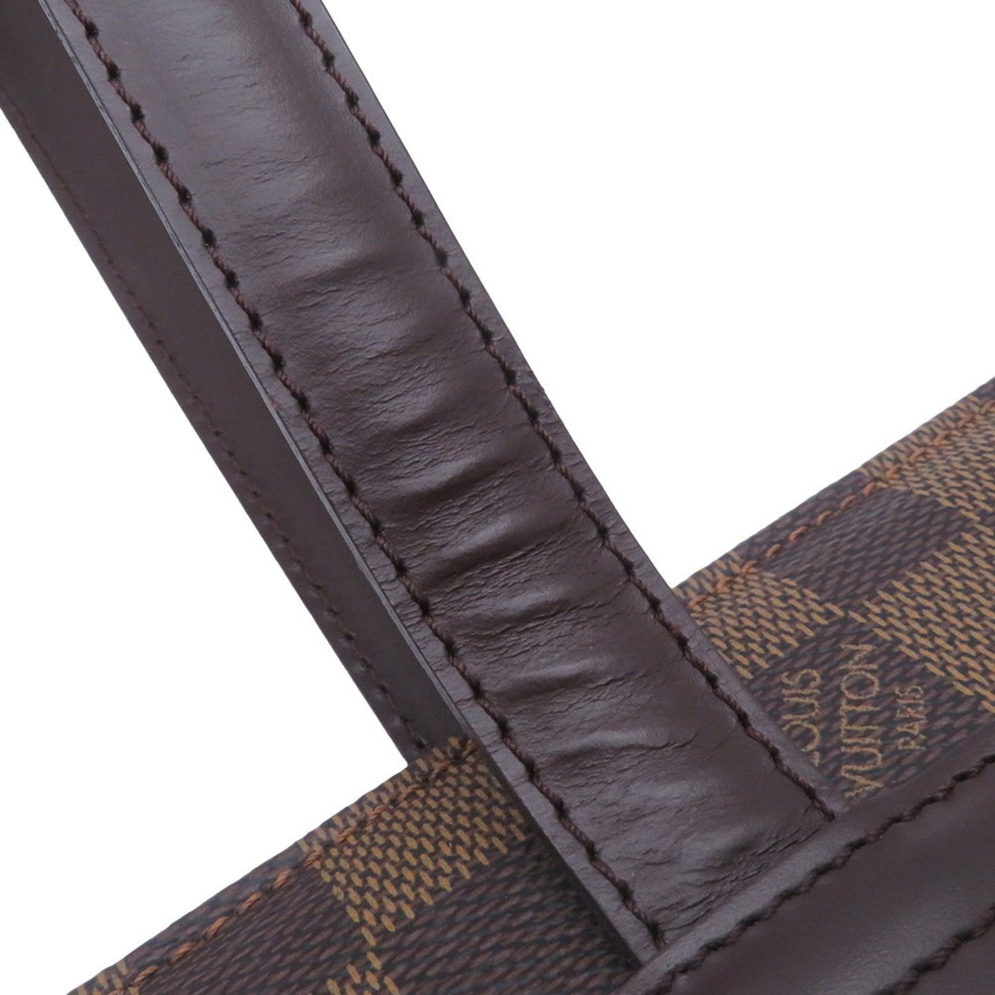 Louis Vuitton Damier Damier Canvas Ebene Red Color Shoulder Bag Tote Bag