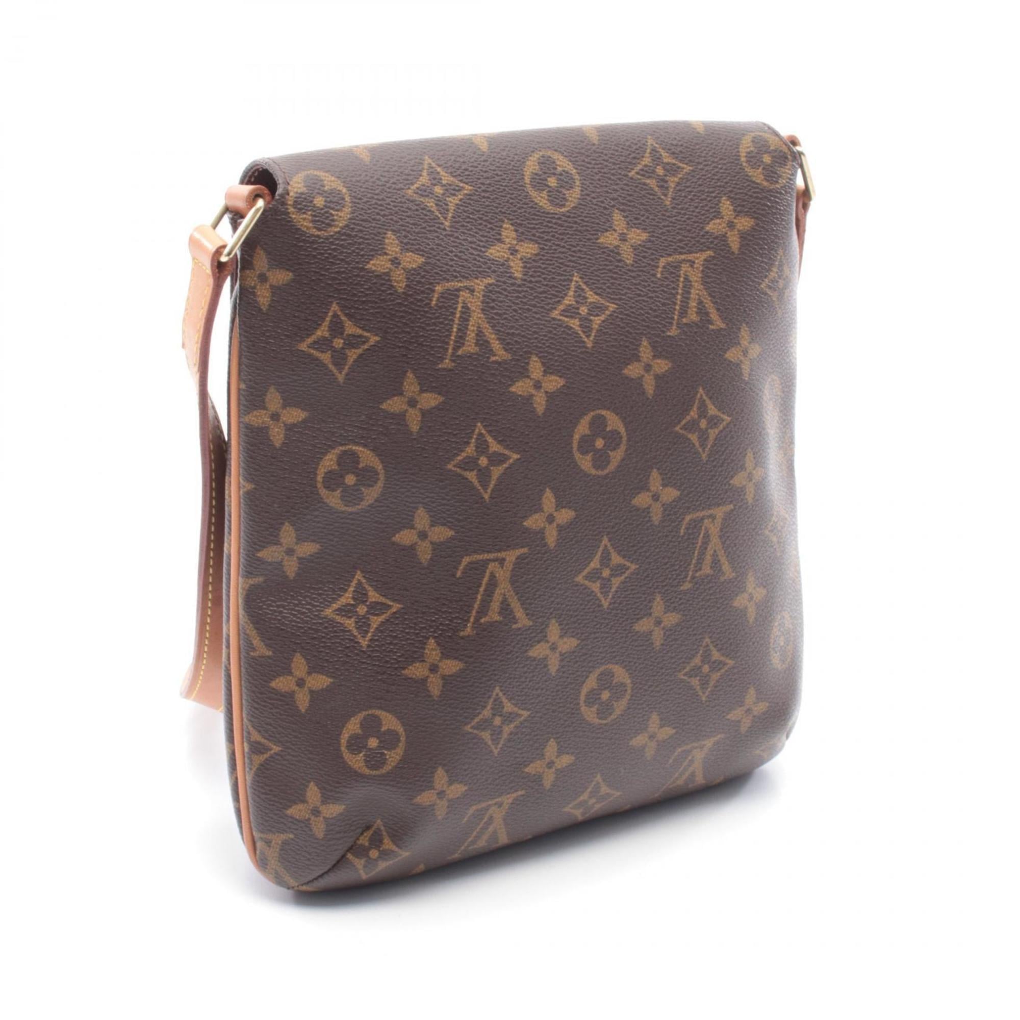 Louis Vuitton Brown Coated Canvas Leather Handbag Shoulder Bag