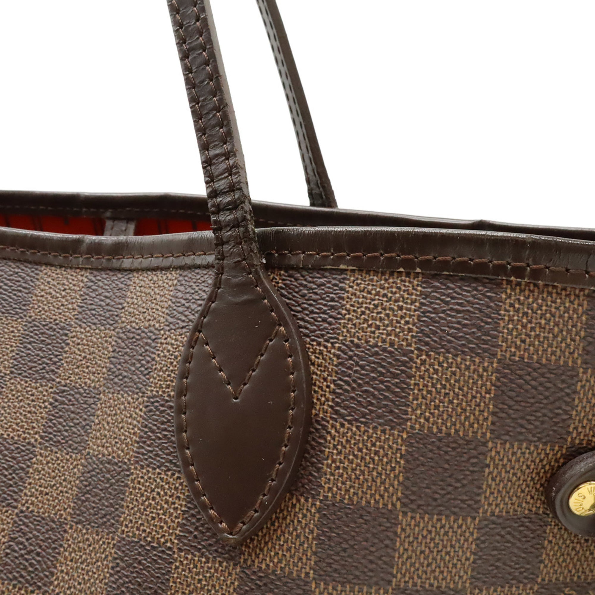 Louis Vuitton Brown Damier Canvas White Pvc Shoulder Bag Tote Bag