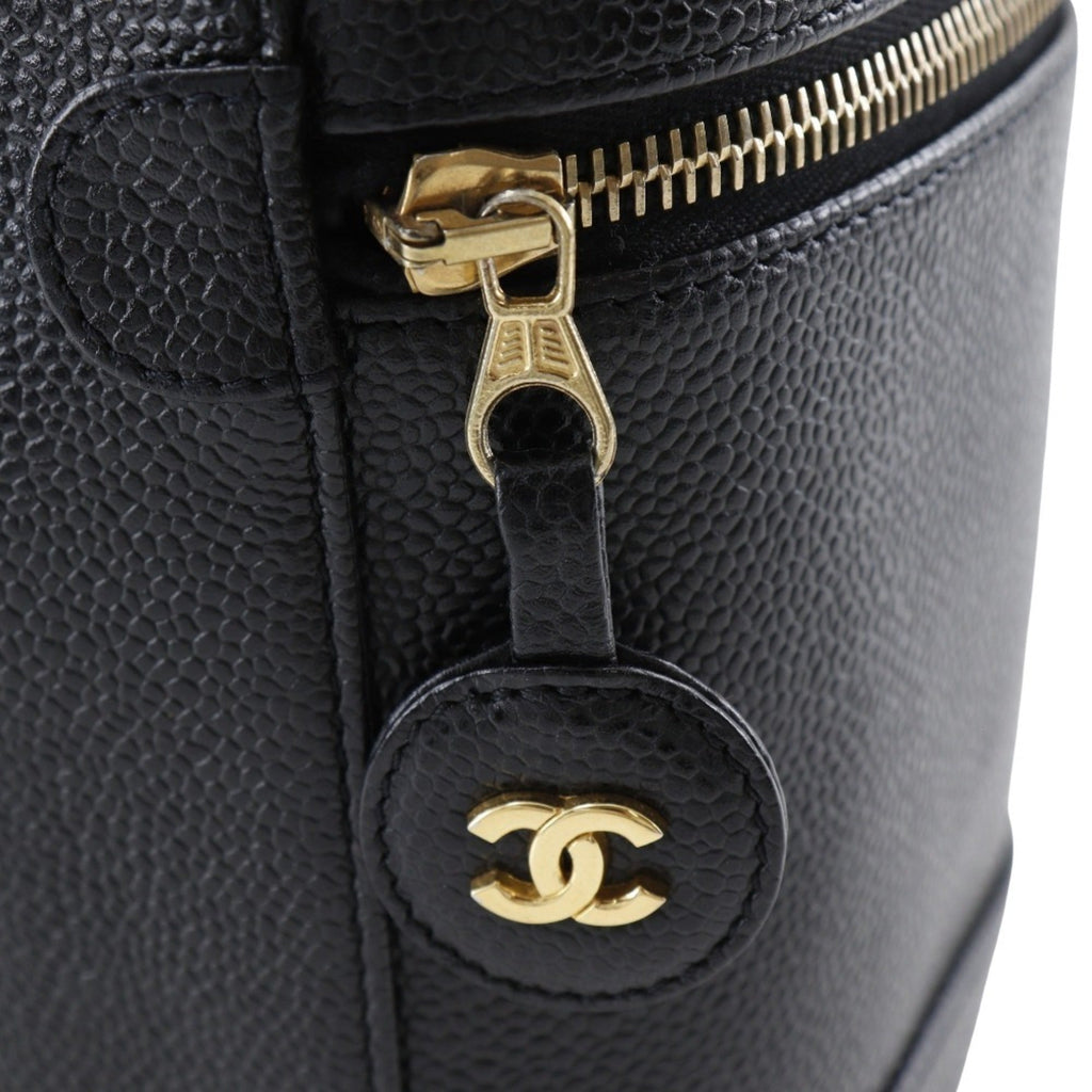 Chanel Black Caviar Leather Handbag Pouch