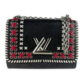 Louis Vuitton Black Off-White Red Color Epi Leather Shoulder Bag