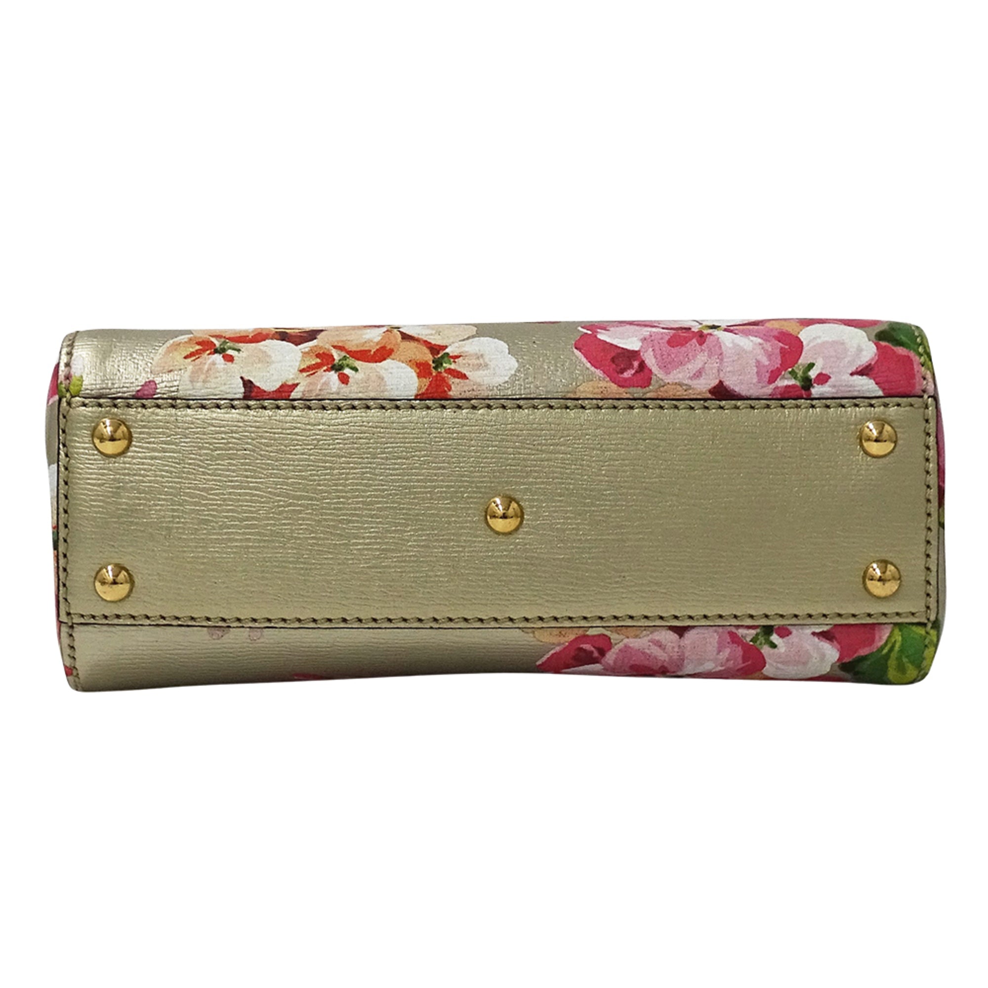 Gucci Gold Leather Handbag Shoulder Bag (Pre-Owned)