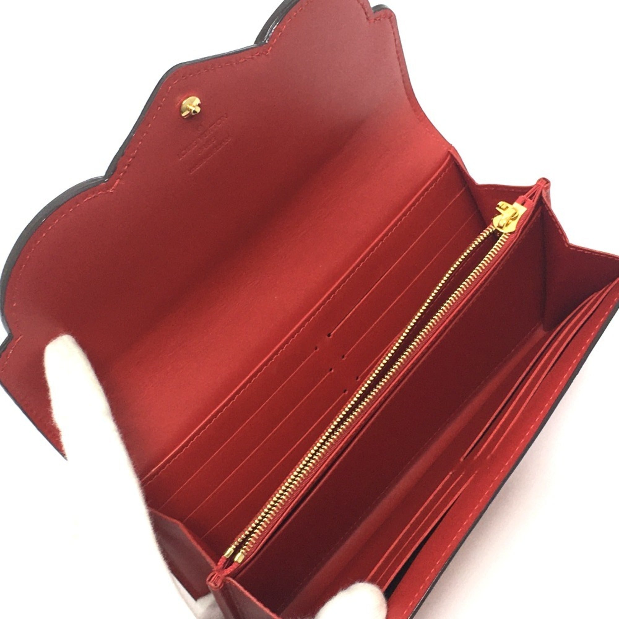 Louis Vuitton Cerise Red Color Monogram Vernis Long Wallet